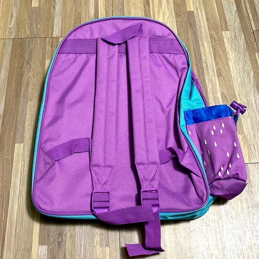 Vintage 90s kids school backpack color block purple teal green little mouse bag - Picture 7 of 10